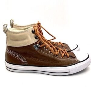 Converse Sneaker Men 8 Women 10 Chuck Taylor All Star Hiker Leather Suede Brown